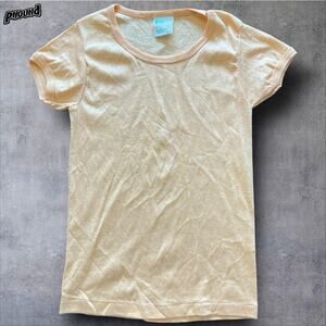 Permanent Press Shirt Womens Medium Short Sleeve Crewneck Soft Retro Classic Top